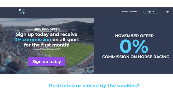 Betconnect new pro offer 0% commission
