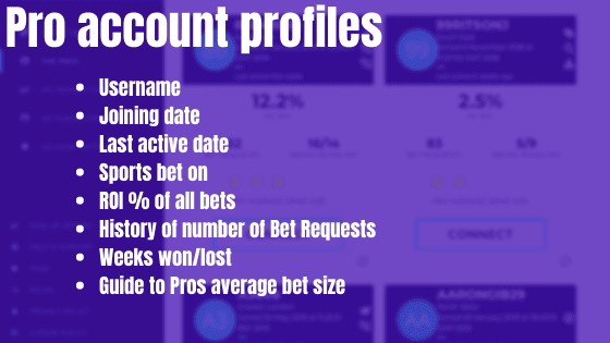 Betconnect Pro account profile