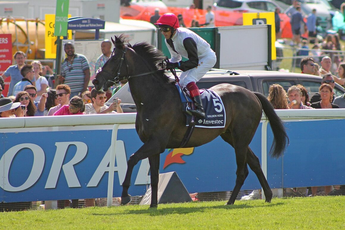 Golden Horn Epsom Derby winner 2015 John Gosden and Frankie Dettori