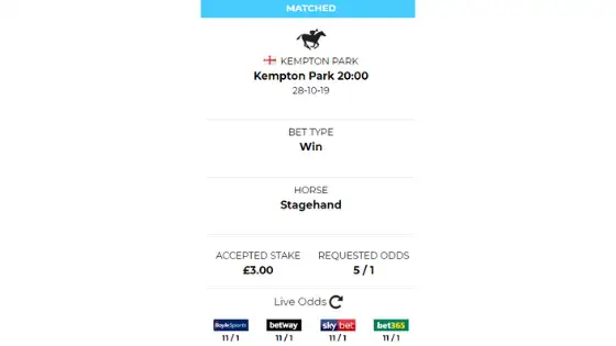 Betconnect Bet Request
