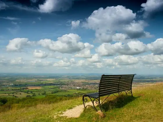 Cleeve Hill overlooking Cheltenham Racecourse