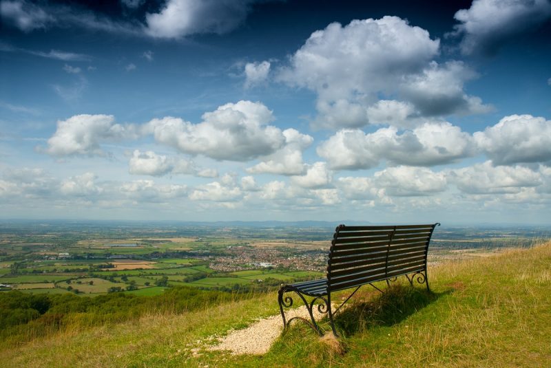 Cleeve Hill overlooking Cheltenham Racecourse